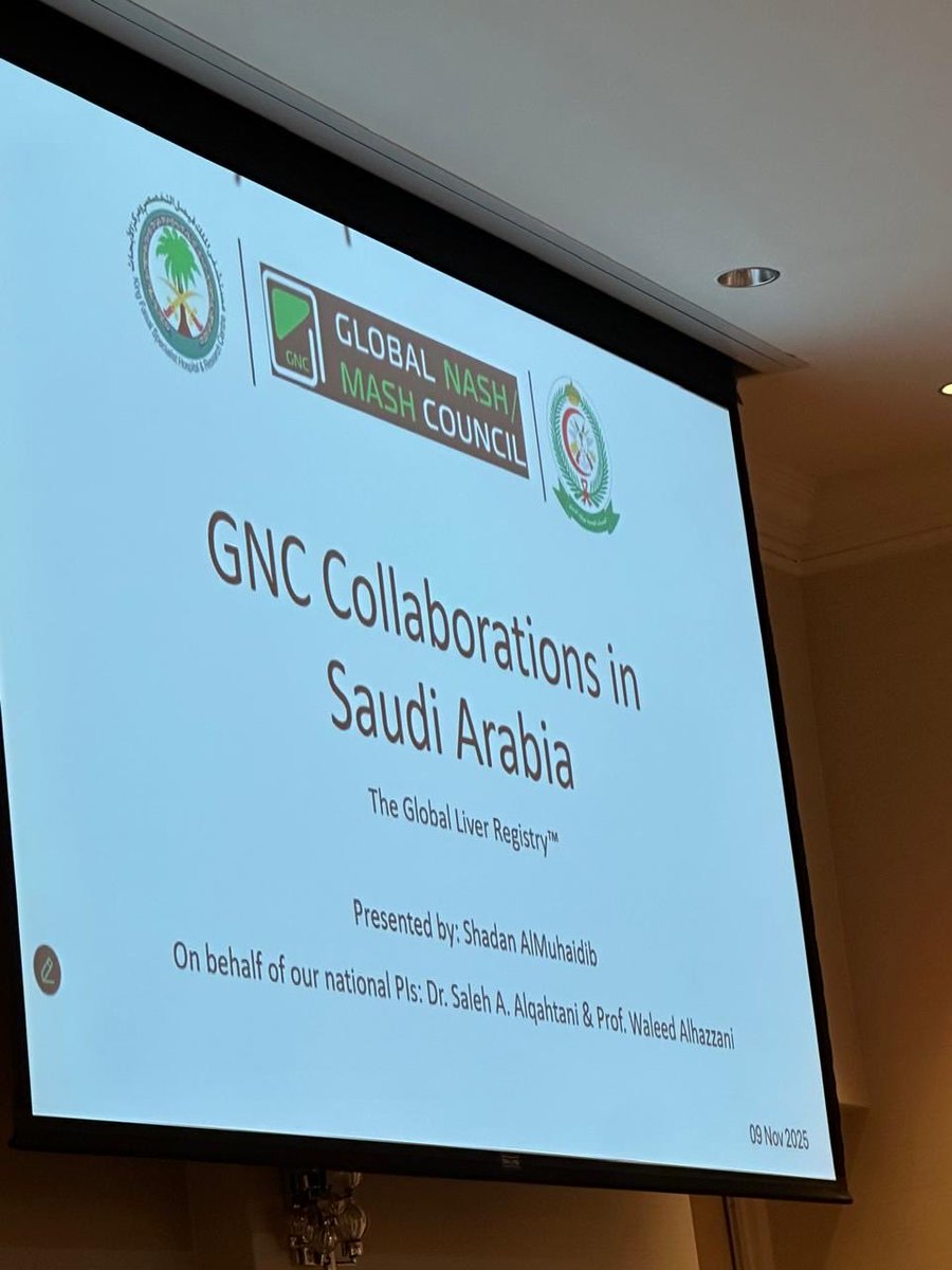 _Shdn's tweet image. Thrilled to attend #AASLD2025 in Washington, DC!
We proudly showcased our poster presentations, including those from the GENESIS project representing Saudi Arabia, and I had the honor of presenting our hard work on the Global Liver Registry during the Global NASH Council meeting!