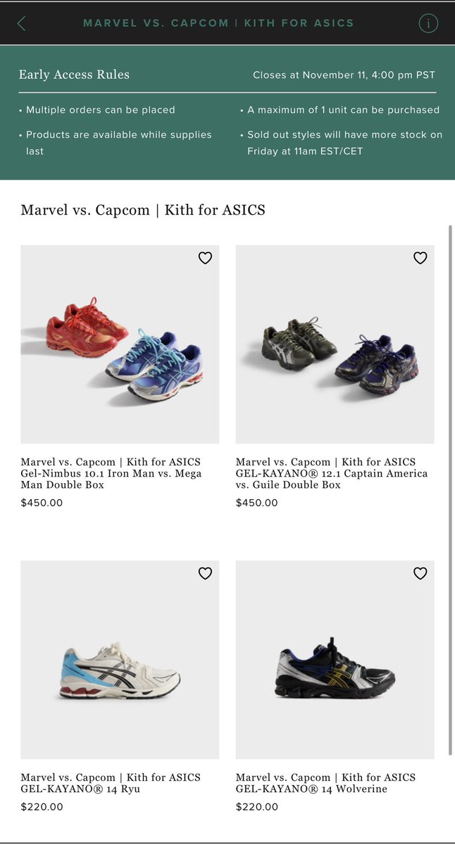 deeayenzee's tweet photo. @JustFreshKicks @KITH @ASICSamerica @marvelvscapcom @RonnieFieg Hoping for a good slab! https://t.co/Kfc6yfShT6