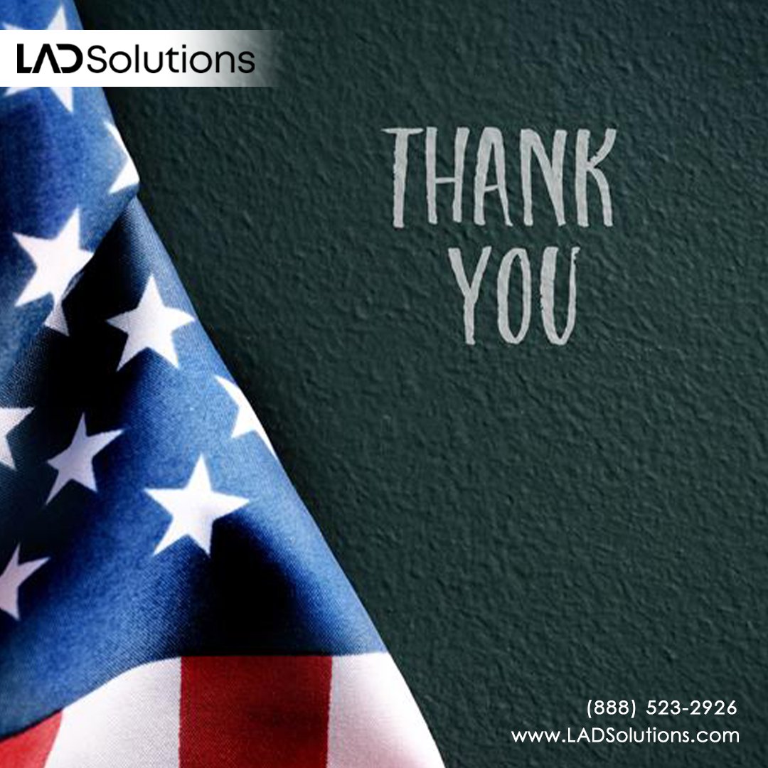 LADSolutions's tweet photo. Honoring Our Veterans Today &amp; Every Day. At LAD Solutions, we’re grateful for the brave men and women who have served our country. Your courage, sacrifice, and dedication make it possible for all of us to build a better future. #VeteransDay #ThankYouVeterans https://t.co/lVLGN81rx0