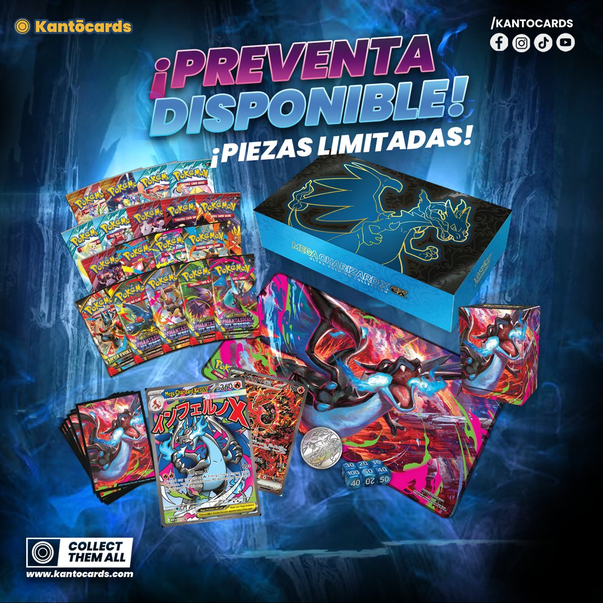 ¡EL MOMENTO ESPERADO POR MUCHOS HA LLEGADO! 🔥🎉
Si tú también estabas esperando la ULTRA PREMIUM COLLECTION de Mega Charizard X…
 ✨ ¡ESTA ES TU OPORTUNIDAD! ✨
 🕒 Haz tu preventa hoy mismo para asegurar el mejor precio de este gran producto!
kantocards.com/products/phant…