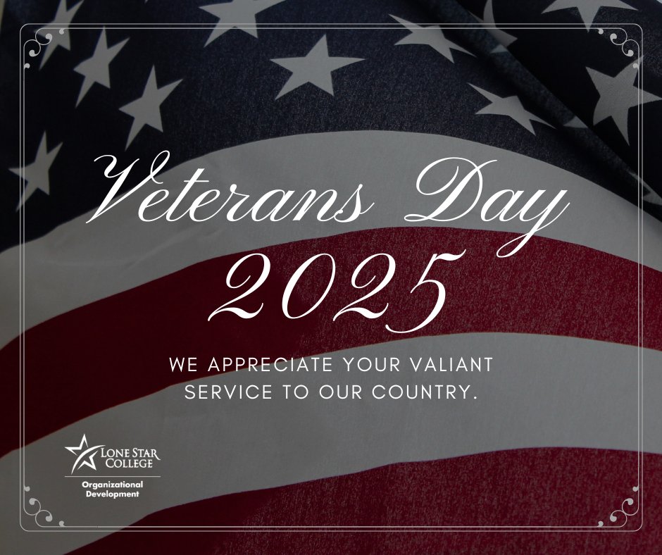 LSC_OD's tweet photo. Happy Veteran's Day! Thank you veterans for your service to our country. Learn more about Lone Star College's Veteran Services at: https://t.co/7U7npDfunS https://t.co/o6YLRi0j16