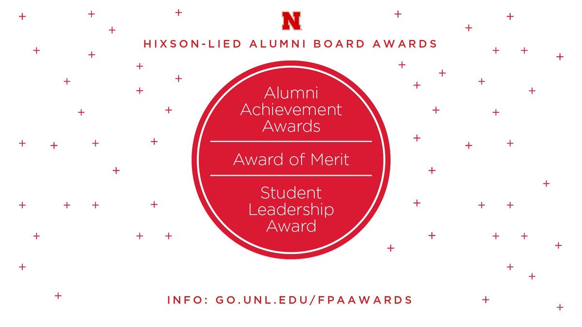 UNLArts's tweet image. Nominations are open for the Hixson-Lied College of Fine and Performing Arts Alumni Board Awards! Nominations are open for the Alumni Achievement, Student Leadership and Award of Merit awards. Info: go.unl.edu/fpaawards. Deadline: Friday, Dec. 12. #UNLarts