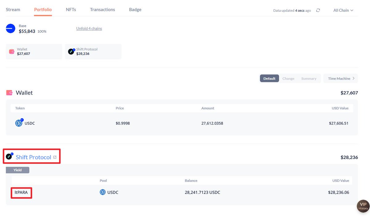 Debank Support

Shift Protocol is now supported on <a href="/DeBankDeFi/">DeBank</a> as a protocol.
You can now track not only the value of your shares (starting from ltPARA) based on open-market prices, but you can also keep track of your deposits in Shift.

Thanks to our users for the huge support.