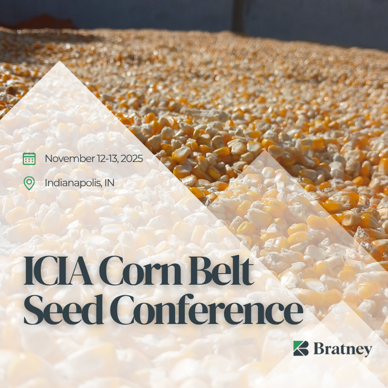 Bratney will be at the ICIA Corn Belt Seed Conference in Indianapolis, Nov 12-13.
If you're evaluating seed processing equipment or capacity upgrades, let's talk while we're there.