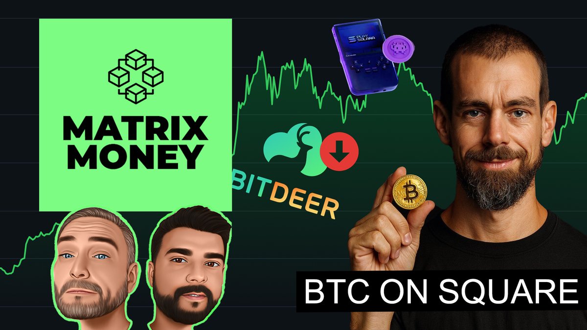 MatrixMoneyTalk's tweet image. LIVE TONIGHT 6PM EST with @CryptoCoinMind &amp;amp; @CryptoJar_Net 
We’re talking #Bitcoin on Square, Bitdeer taking a hit, and the upcoming $PLAY TGE
#MatrixMoney
▶️youtube.com/live/vLHU8oq6n…