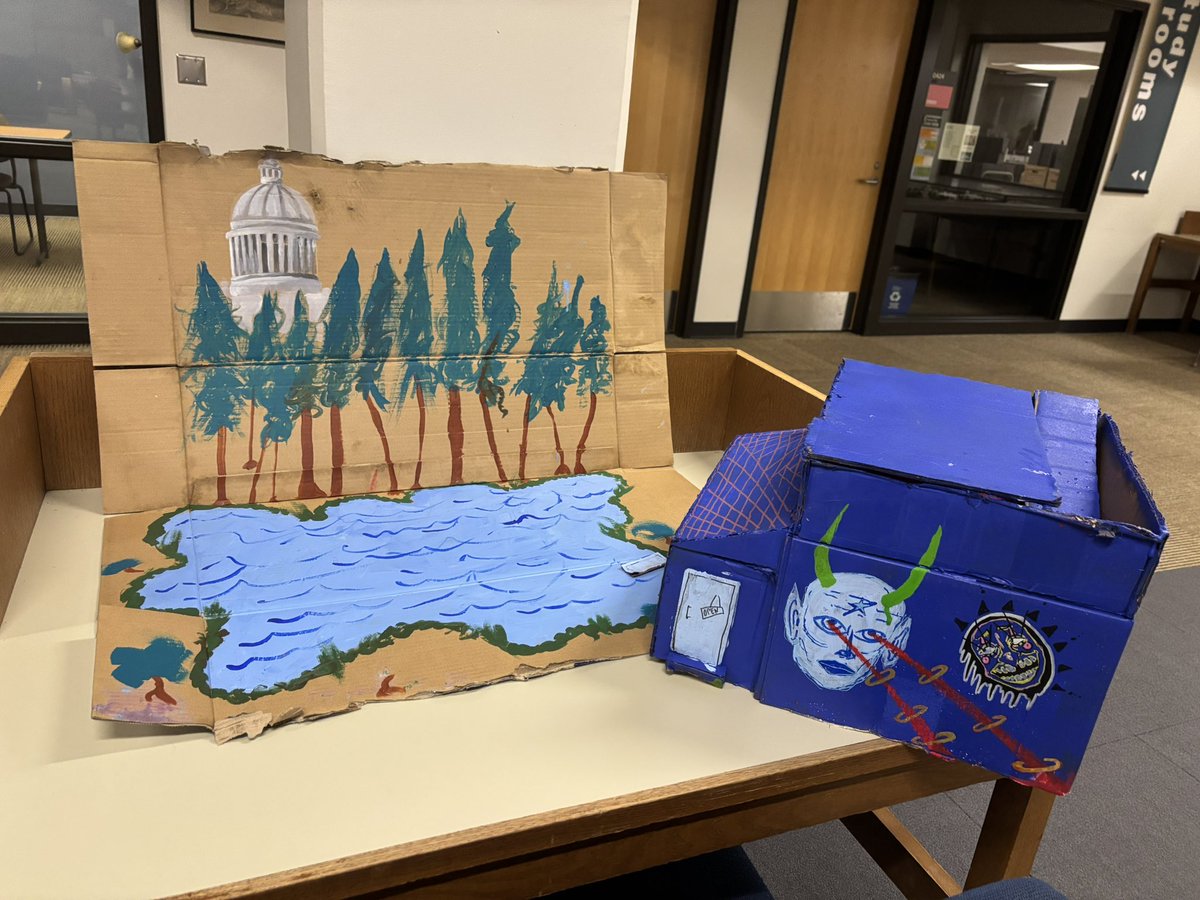 SaltielSarah's tweet photo. So proud of my students! This quarter I’ve been teaching a class about games and education. The class has been split in half and each half has been making an alternate reality game for the other. Last week they each presented Act one of their game. https://t.co/nDnk01jLfX