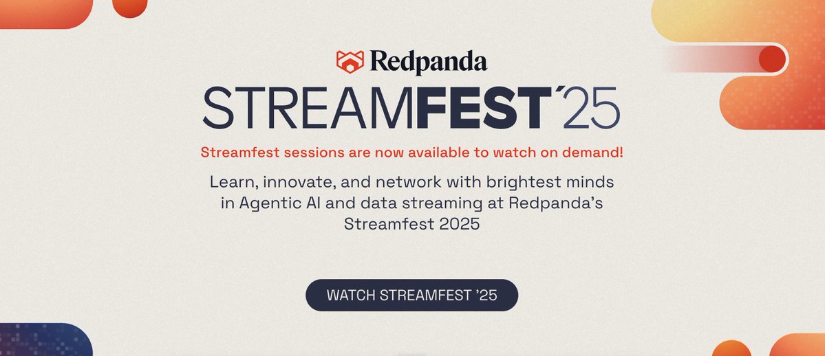 redpandadata's tweet image. Missed Streamfest? No you didn&apos;t. 😉 

With two days of sessions for over 2,000 registrants, this year&apos;s Streamfest was a real treat for anyone building #datastreaming, real-time #analytics, and #AI applications. The best part? We recorded everything. 🎥 

Whether you prefer to…
