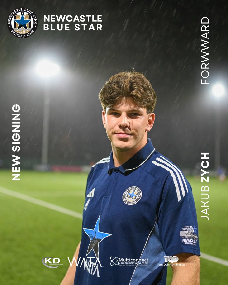 𝗪𝗲𝗹𝗰𝗼𝗺𝗲 𝗯𝗮𝗰𝗸, 𝗝𝗮𝗸𝘂𝗯!

The talented &amp; aggressive forward returns to Newcastle Blue Star following a spell at Boldon CA. 

A powerful and positive forward player, Jakub showed Blue Star fans just what he’s capable of during pre-season, scoring an outstanding &amp;