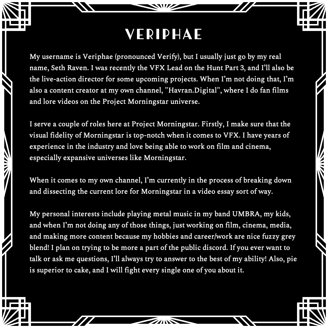 1000_Empires's tweet photo. Good Evening Shareholders!
It's that time of week again! Another Team Profile, delivered hot to your online door!
This week we'll be looking at another heavy hitter on the Project Morningstar team: Our beloved Veriphae!!!
#projectmorningstar #scifi #IndieAnimation https://t.co/mraKmEb0OH