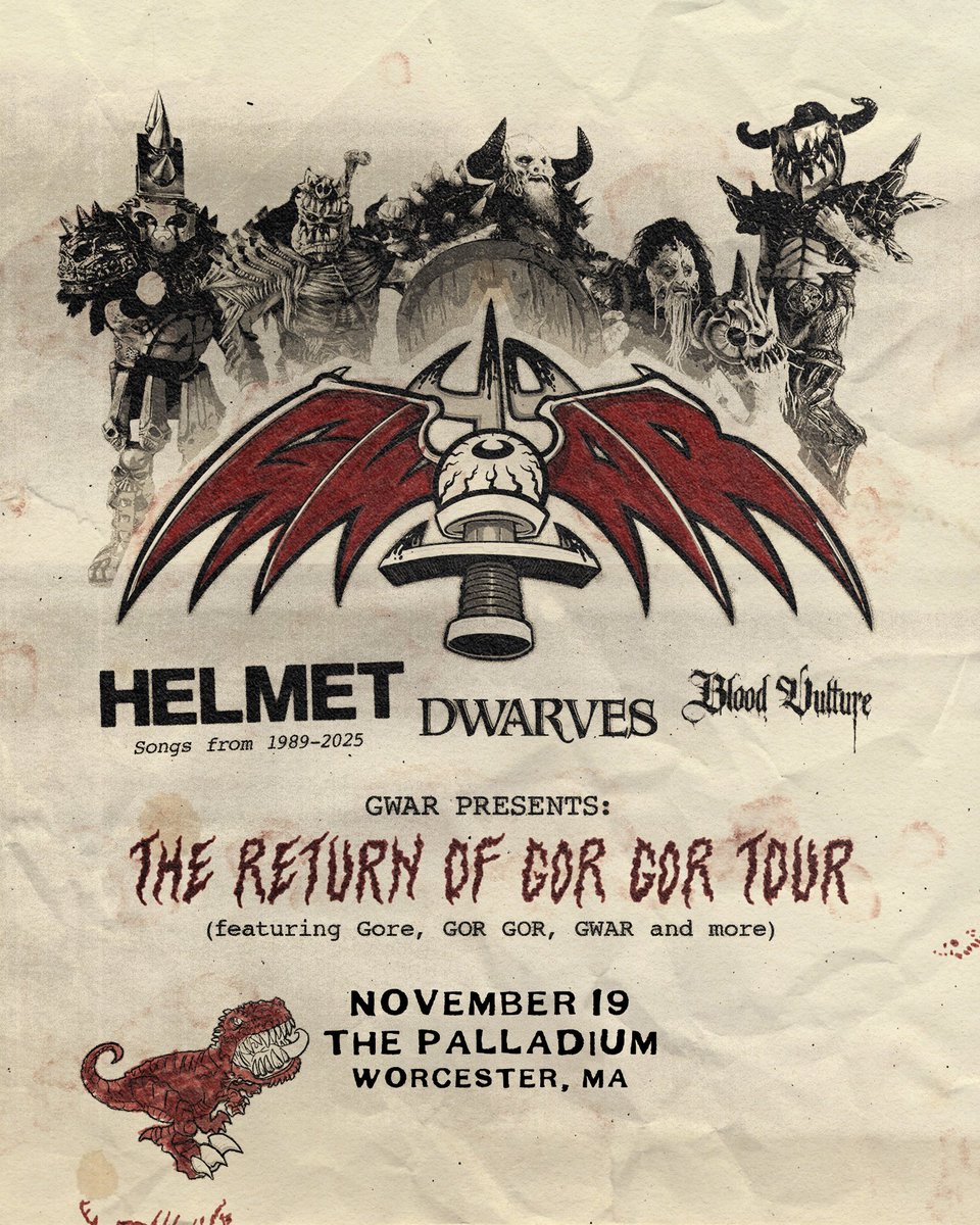 NEXT WEEK! <a href="/gwar/">GWAR</a> hits the stage at The Palladium with Helmet, <a href="/thedwarvesband/">The Dwarves</a> &amp; Blood Vulture!

Get tickets NOW: hive.co/l/gwar-1119