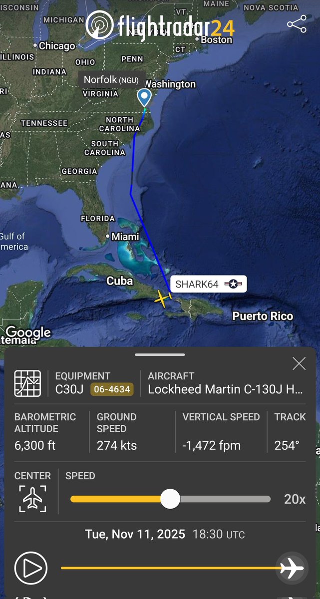 C-130J Hercules 🇺🇲
#AE1532/06-4634/SHARK64
Norfolk>Guantanamo Bay 
<a href="/Borrowed7Time/">Johnny Gemini</a> <a href="/FlconEYES/">Falcon</a>