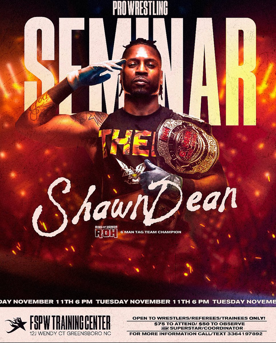 Today on my #VeteransDay I’m gonna be <a href="/FSPWrestling/">Fire Star Pro Wrestling</a> looking for the next wrestler ready to rise to the top of any list!

Just ask #JevonEvans #JacksonDrake #LeahNight #MannyLo and more! 
#CaptainsCrew #CapCares