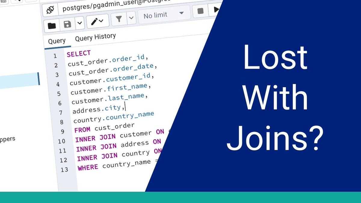 reisquarteu's tweet image. #SQL Joins: 3+ Tables Made Simple: youtu.be/9mw1aNk1gfk #Databases #DBMS #tutorial