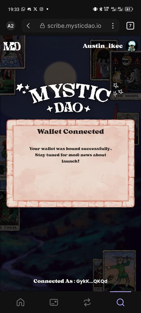 Austin_ikec's tweet image. TGE is almost here.
Magic’s about to flow, and every second counts.
Connect your wallet now — don’t miss your place in the spell ✨
@MysticDaoSol | @MagicSwapPro 🔮⚡