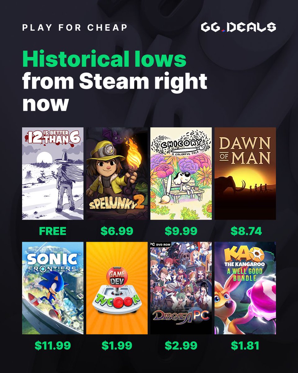 Looking for the best possible Steam deals? You'll find them here: gg.deals/deals/?onlyHis…