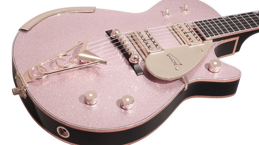 gretsch custom shop masterbuilt champagne sparkle pink penguin