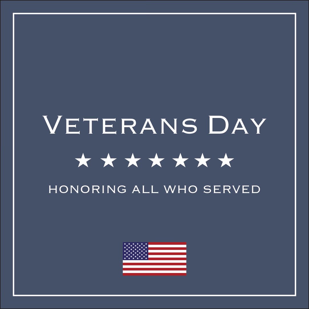 Today, on Veterans Day, we honor all of our veterans who have served our country.