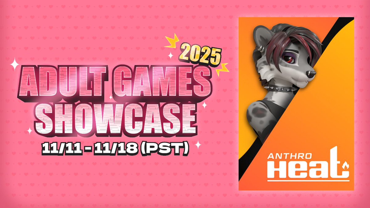 anthroheat's tweet photo. Anthro Heat is joining the Adult Games Showcase 2025! 

Let’s turn up the heat together! Check out the event, and let's support the NSFW games environment 🔞

There is a furry category to check it out😉