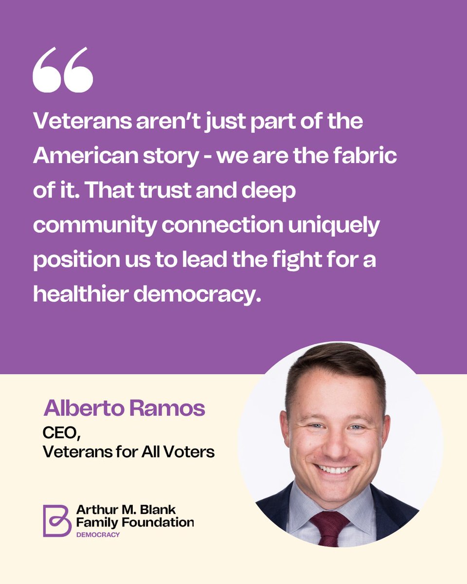 Happy Veterans Day! 🇺🇸

Today, we honor the veterans who served our country and recognize those who continue to serve their communities through civic leadership.

We are proud to partner with Veterans for All Voters (<a href="/OperationVAV/">Veterans for All Voters</a>), empowering military veterans to educate the