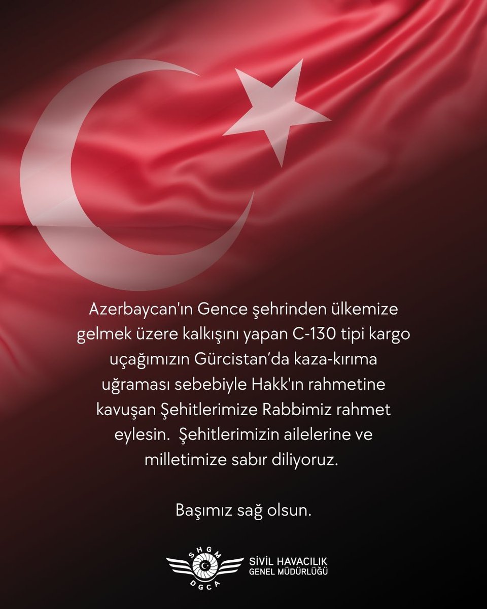 SHGM's tweet photo. Milletimizin başı sağ olsun. 🇹🇷 https://t.co/FdAoR4bMkr