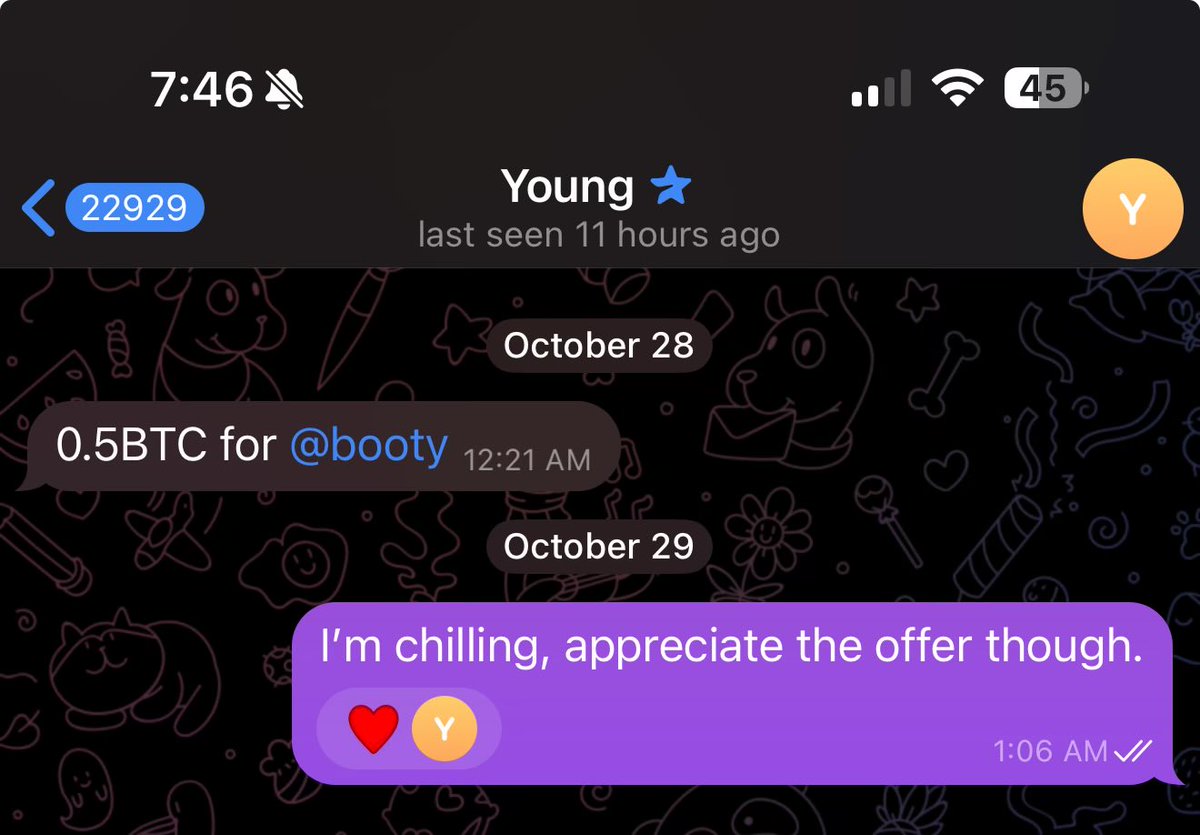 Mfs think they can be me for a .5 🤣

I’m not even active in this bitch anymore