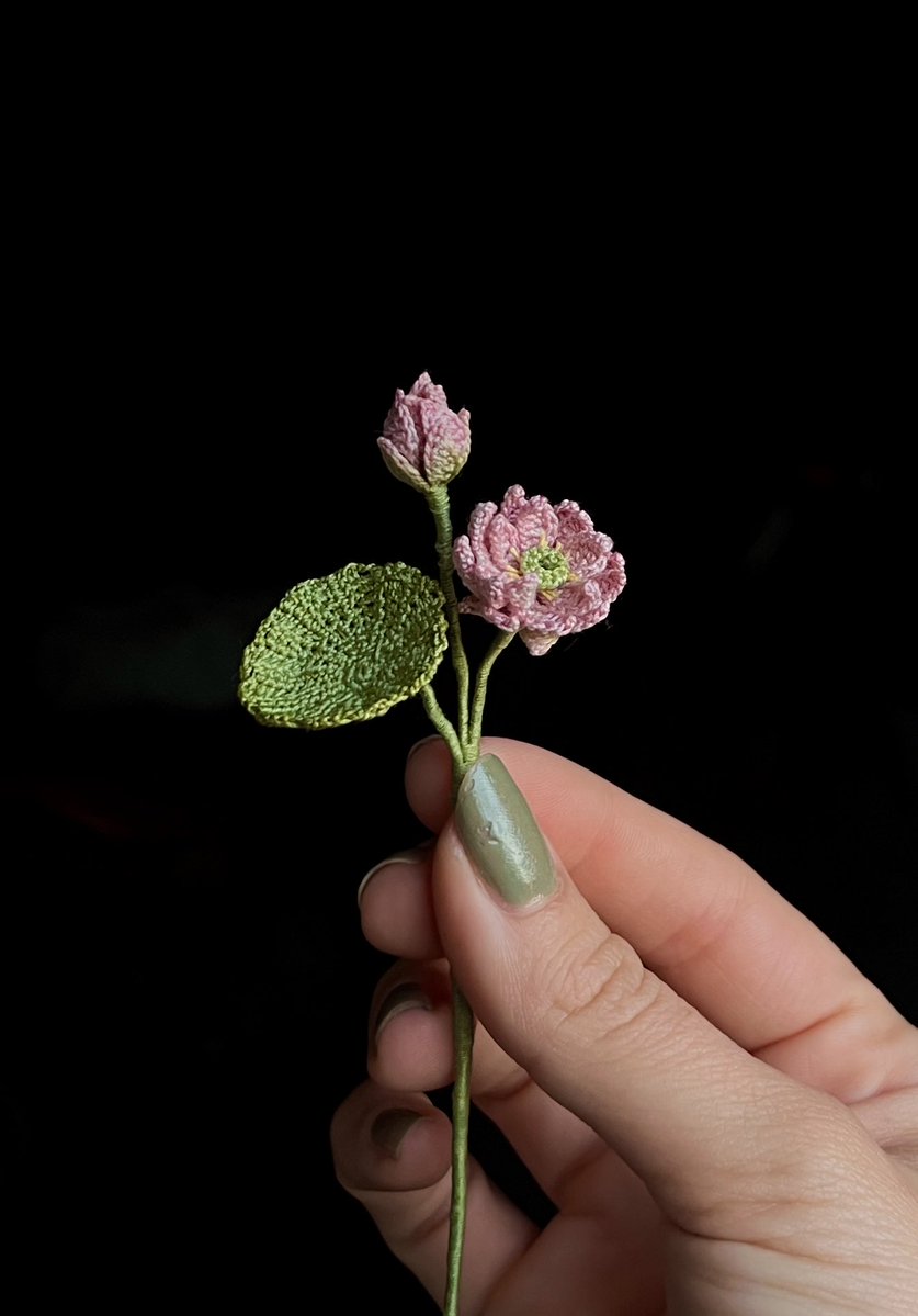 i did it (made another micro crochet lotus)