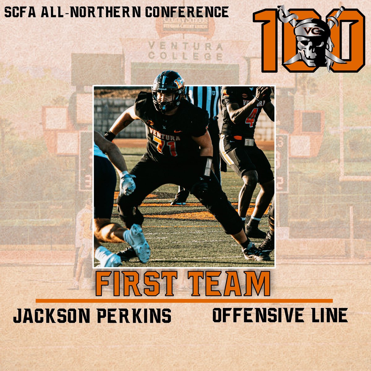 VCPirateFB's tweet image. All Conference OL 1st Team Selections #VCFF