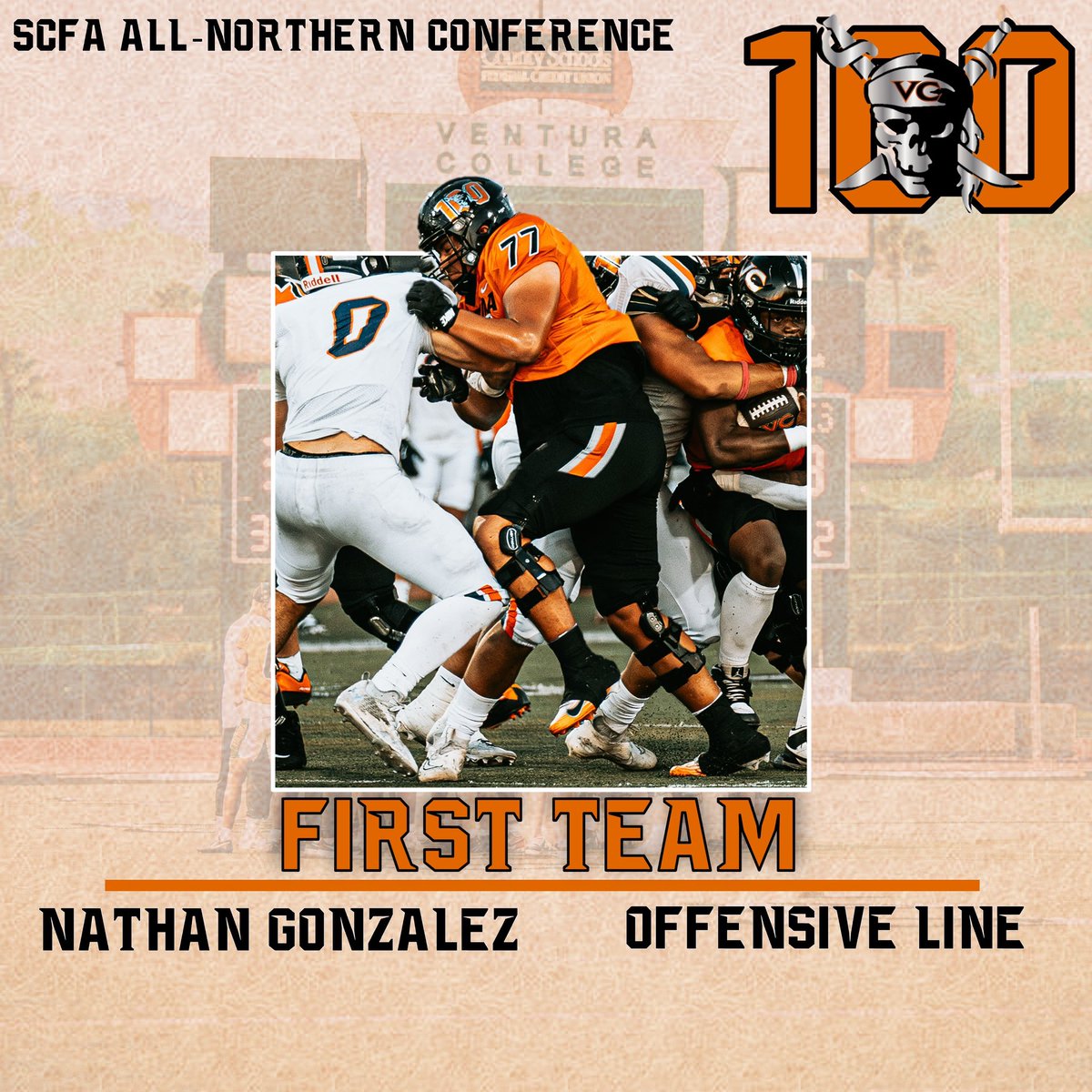 VCPirateFB's tweet image. All Conference OL 1st Team Selections #VCFF