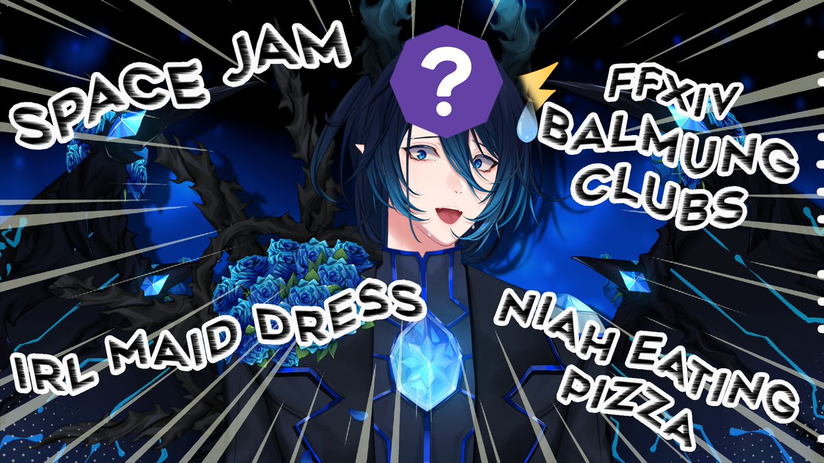 We're on the last half of the partner push! 

If we get it, I'll do all unreached goals from last subathon! I've never done these before 😱 
 
💎 I'll wear a maid dress IRL and take a pic
   
💎 I'll do FF14 clubs on Balmung 🤨  

💎 Niah eats pizza in front of me  

💎 SPACE JAM