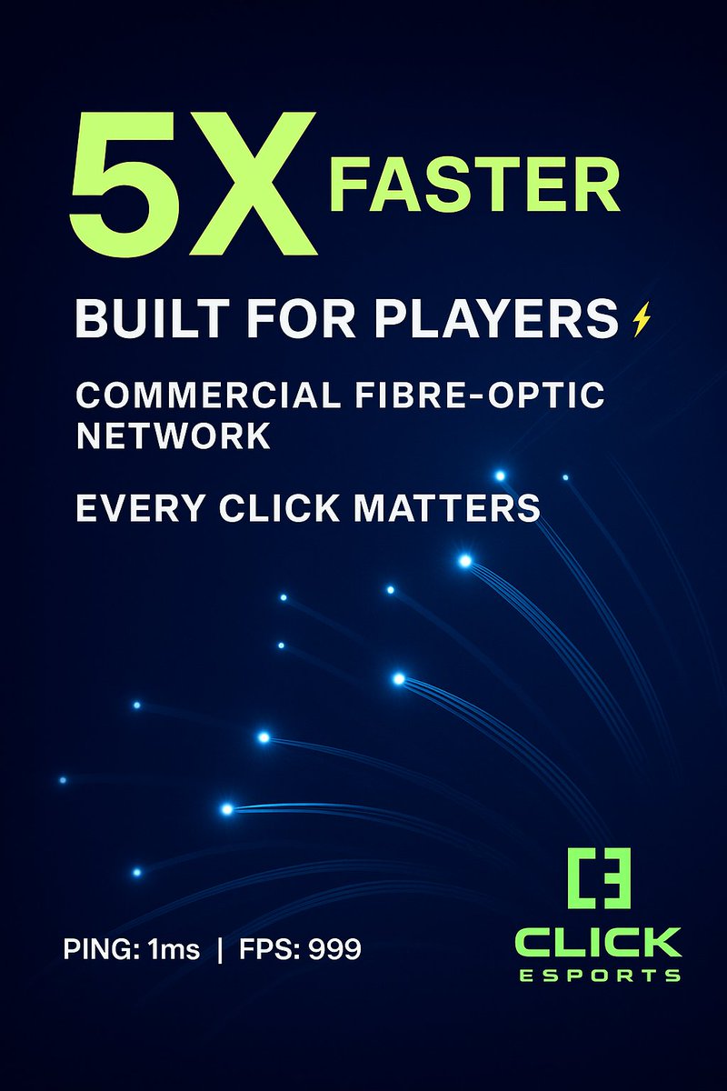 We just upgraded our network again ⚡
Not because it wasn’t already fast —
but because our players deserve faster.

This upgrade pushes our speed 5× beyond our last upgrade.

Come play on commercial fibre-optic speeds.

Every Click Matters.

#OttawaGaming #OttawaGamers