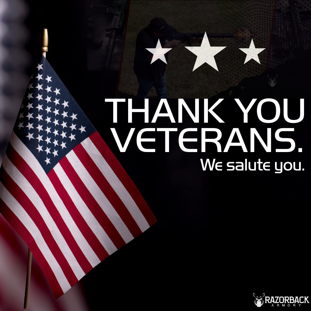 RazorbackArmory's tweet image. We salute those who put service above self. Your sacrifices will never be forgotten.

#VeteransDay
