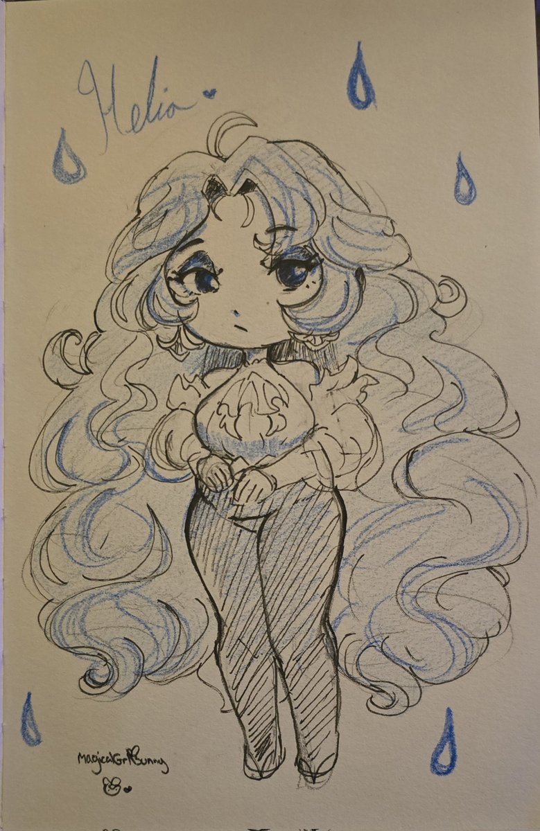 Helia sketchbook doodle 💙🌊