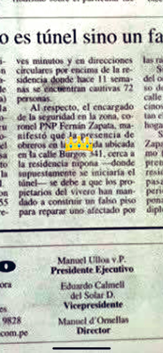 santoschilcano's tweet image. Pocos se han dado cuenta, pero el mismo día que La República sacó lo de “El túnel sí existe” -7 de marzo del 97-, El Comercio y Expreso también publicaron la noticia. Y no solo eso: Expreso dio la dirección exacta del inmueble en cuestión. Su subdirector era Jaime de Althaus 🧐