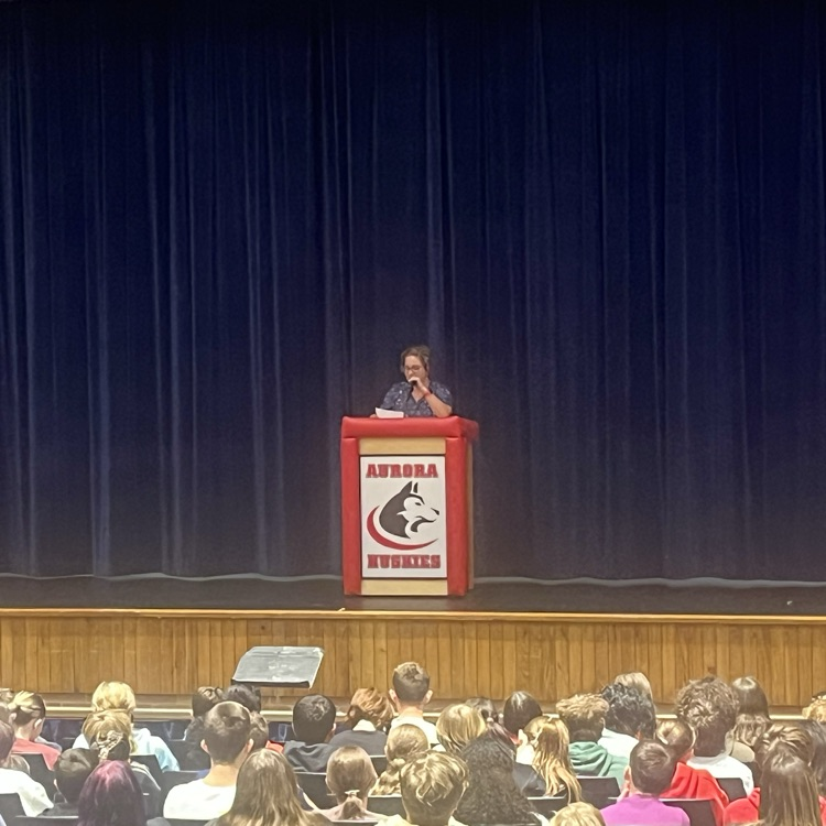 A big Thank You to Dena Yllescas-Johnston for sharing the story of her late husband, Capt. Robert Yllescas, and his character and heroism to the AMS students and staff at our Vererans Day Program today!  #ThankYouVeterans #aurorahuskies