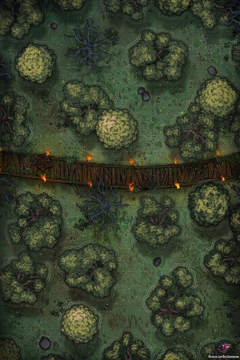 Swamp Bridge Path Battle Map 22x33

#dnd #pathfinder #ttrpg