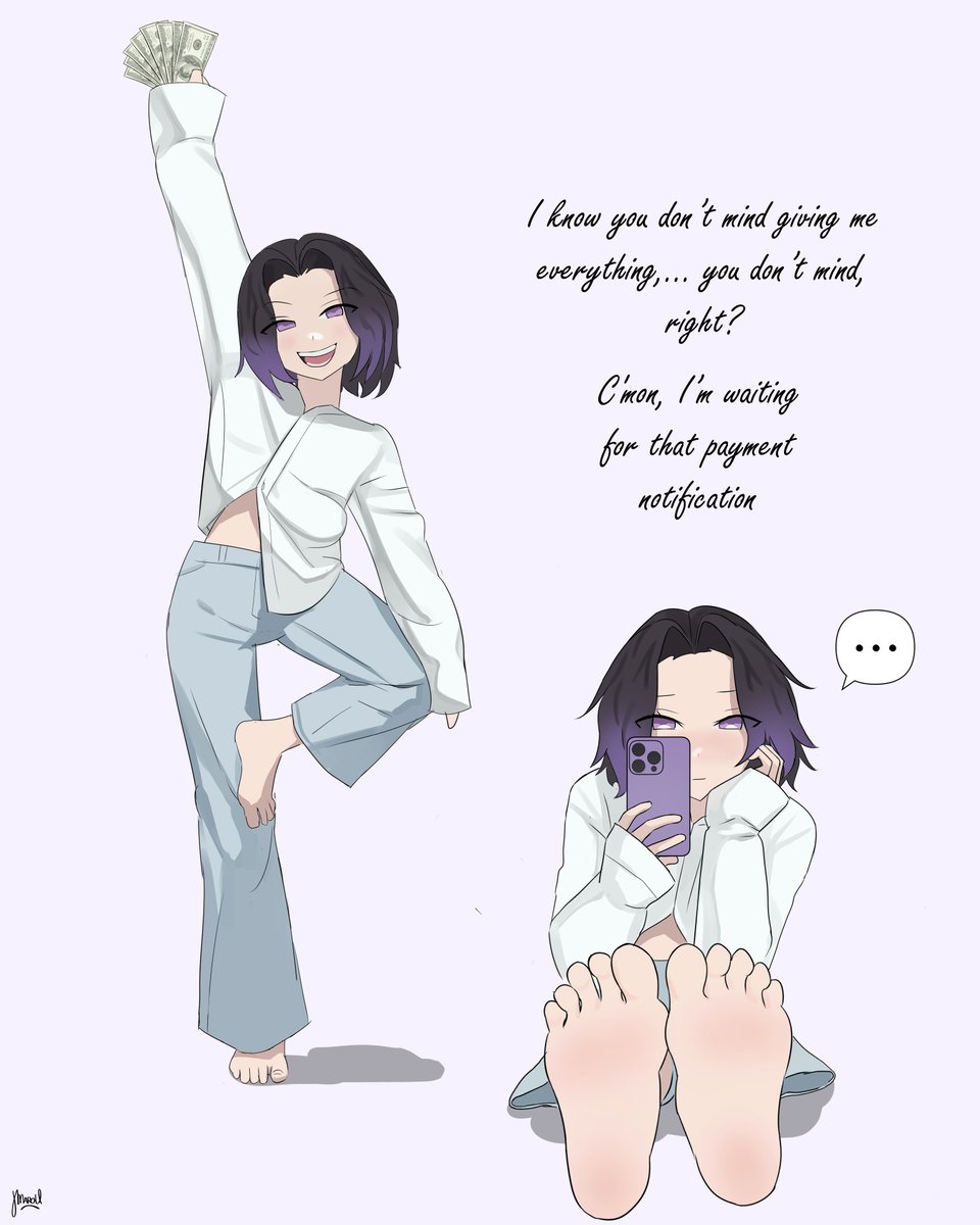 SugarDomKiss's tweet photo. You don’t mind some findom/feet artworks 👀, do you? https://t.co/0tfZfI8PNg