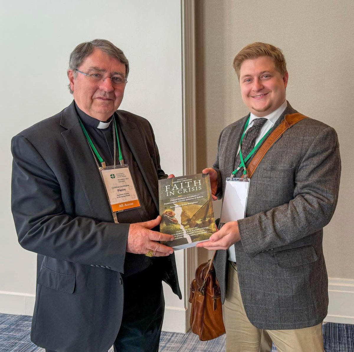 A_lickity_split's tweet image. Met and spoke for a long while today with the Papal Nuncio to the United States, Cardinal Cristophe Pierre, and provided him with a copy of my book. He was thrilled to see the names of several of the contributors, and was happy to take a photo recommending the book to the…