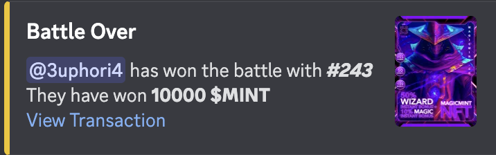 MagicMintXRPL's tweet photo. @TheGrassMenagry with nice wins today!
#MagicMint #XRPL #XRP #HTCG πͺβ
Battle Today and Double Your Value
Unlimited times a day in seconds! π€
Wage for Battle βοΈ
$Magic, $Mint, $Wizard,
$Shaman, $Magician $USDM, $XRP
Practice & Training Modes
Available no tokens or nfts
Required to battle & enjoy!
https://t.co/1zpaO7fSFh
BattleBot : https://t.co/d9l4XS9ATM