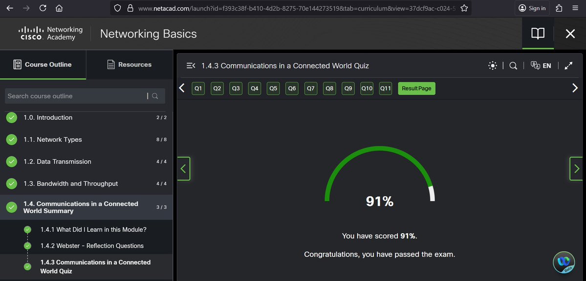 jamesjustlearn's tweet image. Thrilled to begin my journey into the world of networking with the Cisco Networking Academy – Networking Basics course. This is the first step toward strengthening my technical expertise and preparing for bigger opportunities in IT.

Thank you @CiscoNetAcad