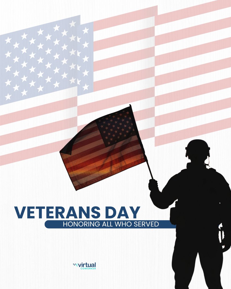 Virtualcoworker's tweet photo. Freedom is our privilege because of your service. Honoring all veterans today and always. 🇺🇸 https://t.co/Ku49WKJ5ks