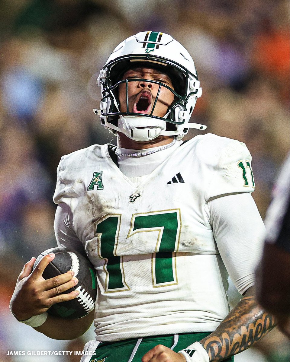 ESPNInsights's tweet image. South Florida comes in at No. 24 in the College Football Playoff rankings 👀 

It's USF's first-ever appearance in the CFP rankings 📈