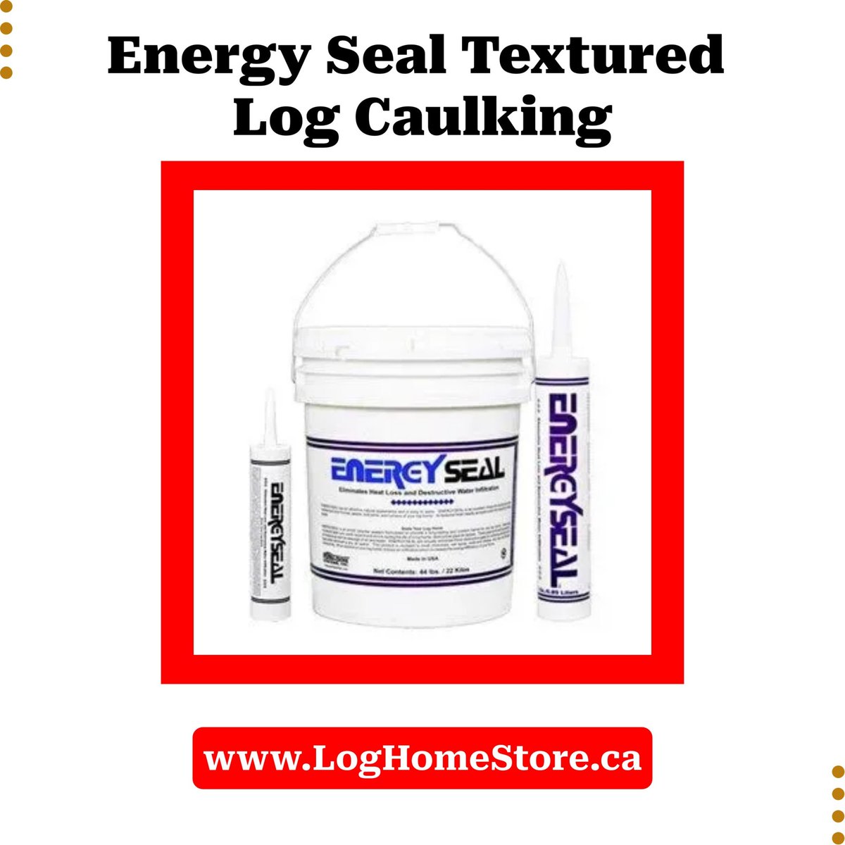 LogHomeStore1's tweet image. Perma-Chink&apos;s Energy Seal is a standout member of our sealant family. Unlike many multi-purpose caulks that fall short in harsh outdoor conditions, Energy Seal is specially formulated for log and timber homes!

#loghomes #logstains #LogHomeStore #EnergySeal #Permachink #logcabin