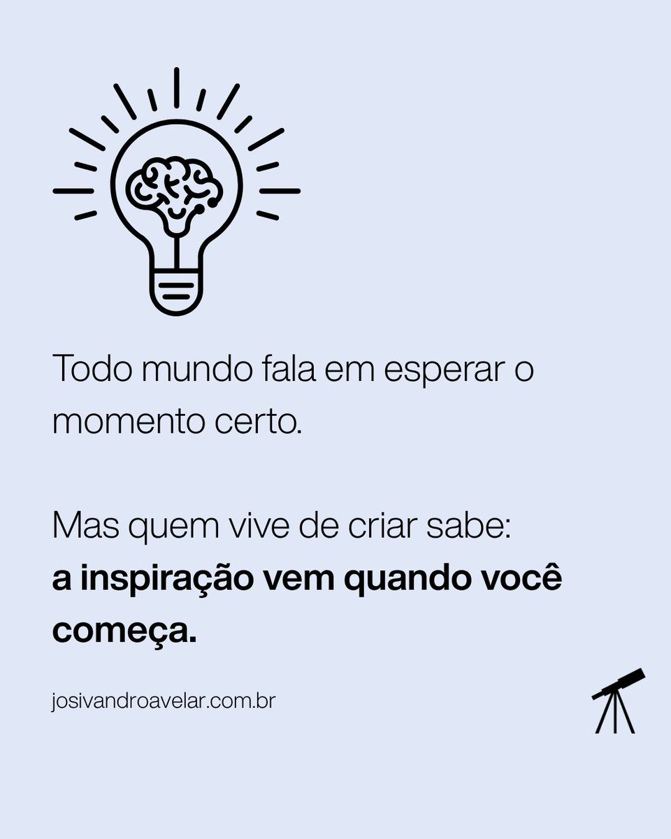 josivandro's tweet image. ✨ Inspiração é faísca. Constância é chama.

No novo #ContentTalks, falo sobre disciplina, rotina e perseverança — os verdadeiros motores da produção cultural.