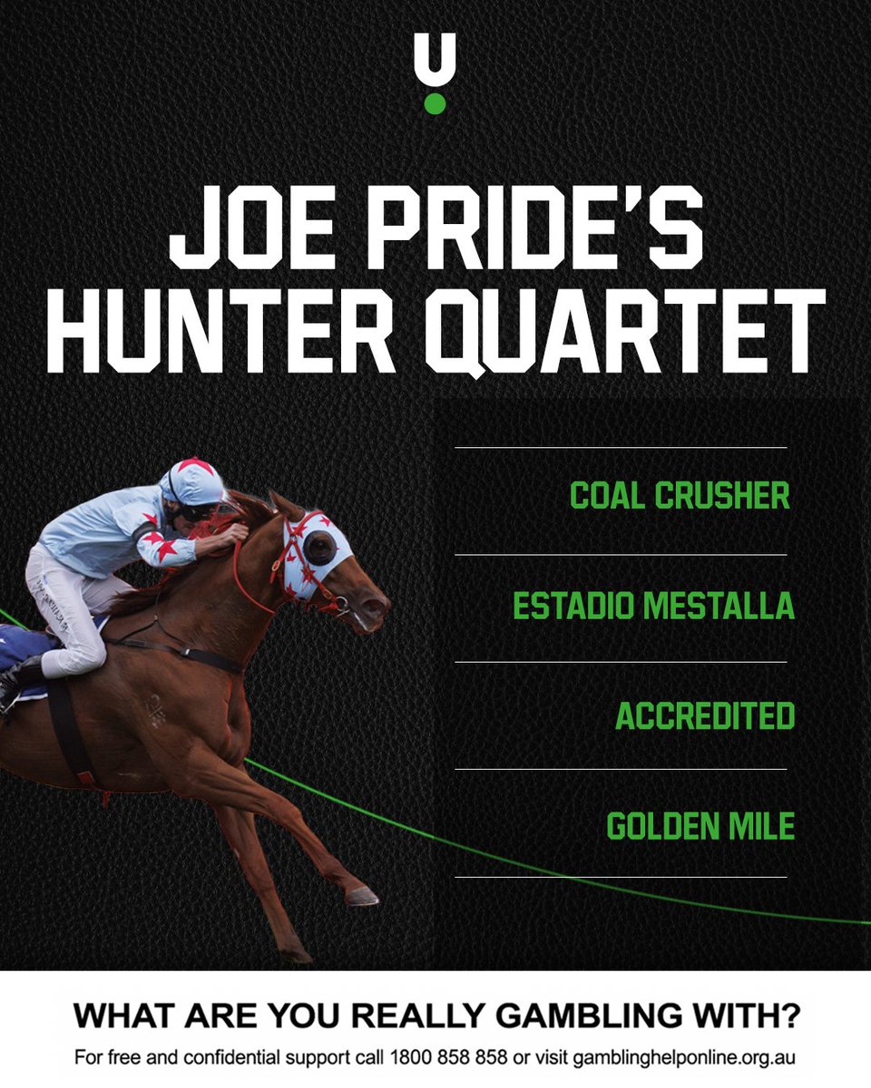 UNIBETAustralia's tweet image. Joe Pride holds a strong hand ahead of The Hunter at Newcastle this weekend! 

Who&apos;s your pick to take the honours.

#SpringRacing