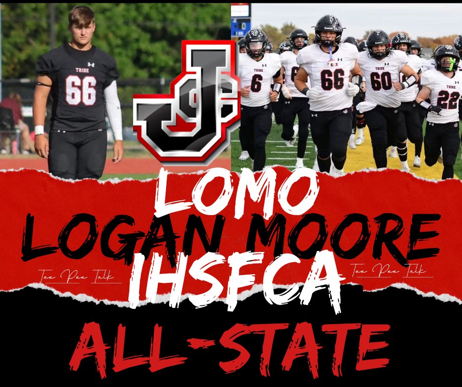 Congratulations to JCHS Senior OL/DL Logan Moore on being named to the IHSFCA All-State Team! We 👀 you LoMo!! 

Tony L Kendrick 📸 assist