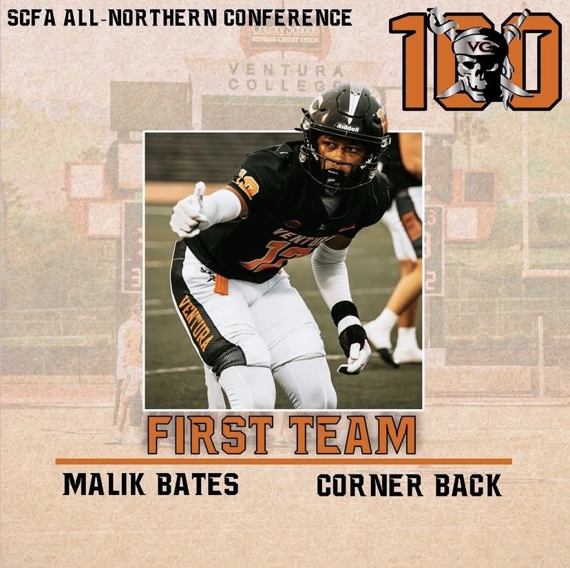 #AGTG Truly blessed and honored to be selected for SCFA First Team All Conference Cornerback🙏🏽
<a href="/VCPirateFB/">Ventura College Football</a>