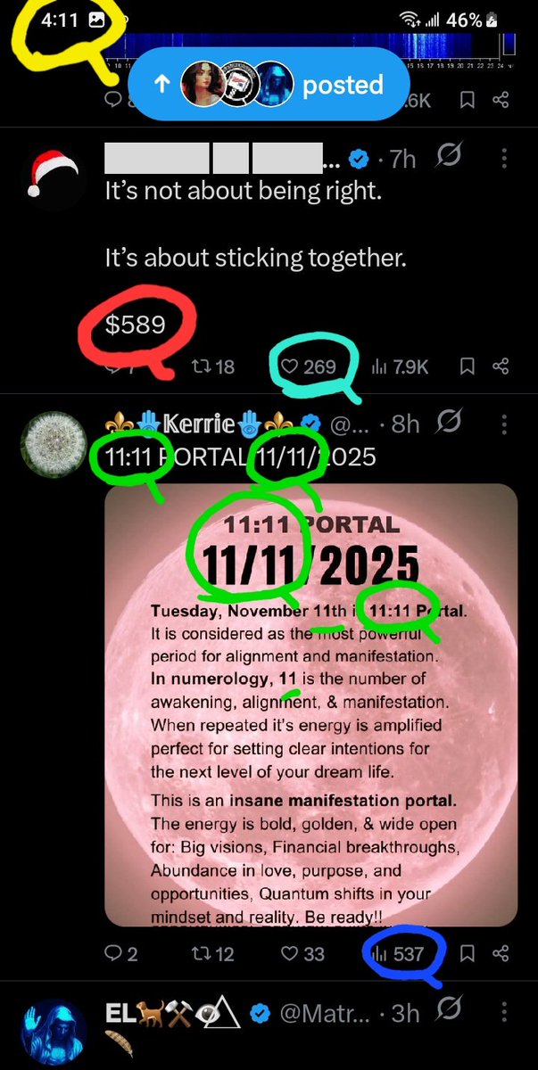 DeanDavis33's tweet image. 2️⃣6️⃣9️⃣ #TwoSixNine
🎰 #WhatAreTheOdds 🪽
4️⃣1️⃣1️⃣ #FourOneOne 
5️⃣8️⃣9️⃣ #FiveEightNine
5️⃣3️⃣7️⃣ #FiveThreeSeven 
2️⃣4️⃣1️⃣ #TwentyFourOnes