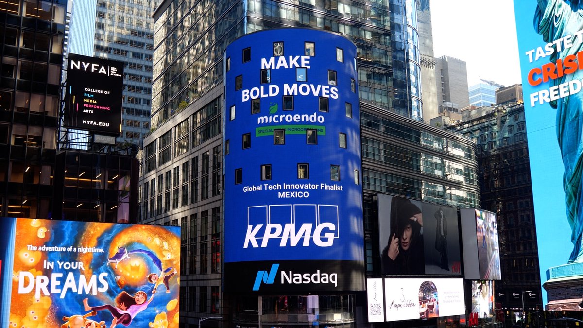 Microendo1's tweet image. We&apos;re a finalist for the @KPMG #globaltechinnovator competition. Cheer us on as we represent Mexico on the global stage on 12 November! 
@KPMGMEXICO #Nasdaq #NasdaqCenter