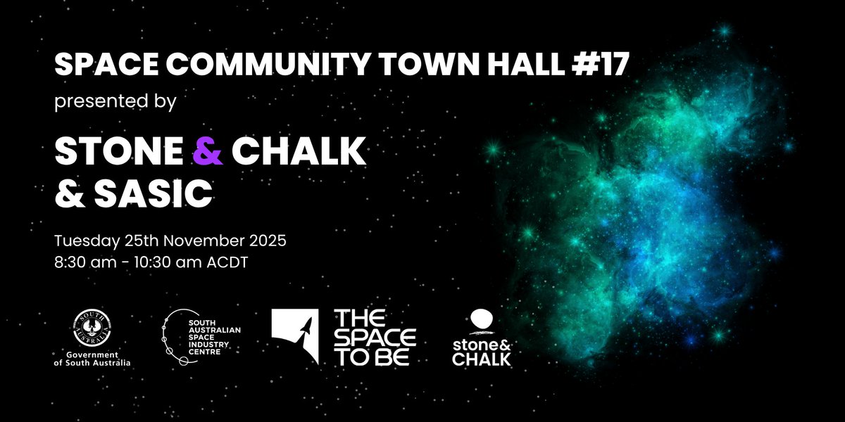 SASIC_Aus's tweet image. Have you registered for the final Space Community Town Hall with @stoneandchalk on 25 November? 🚀🌟

Be sure to secure your tickets now to avoid missing out. 👉 bit.ly/47f4CLG

#SpaceState #SpaceToBe #SpaceIndustry