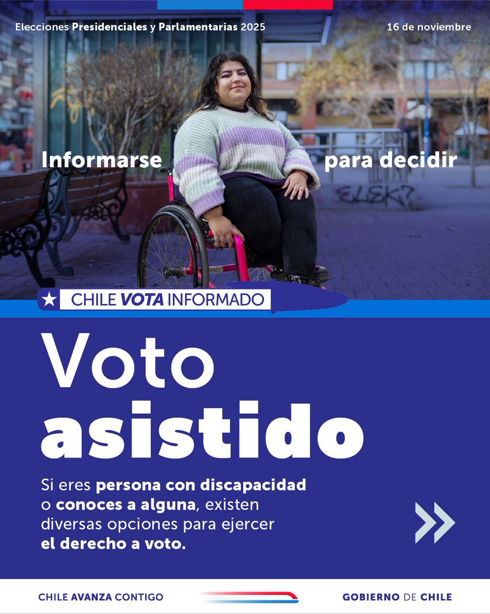 MinDesarrollo's tweet image. ¡Todas las personas tienen derecho a votar este 16 de noviembre! 🗳️ 

👆🏼Por eso, te invitamos a que conozcas las medidas que considera el voto asistido, para asegurar que las personas con discapacidad puedan sufragar en estas elecciones presidenciales y parlamentarias 2025.